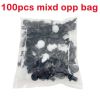 100PCS OPP Bag Mixed Pack 6 Kinds Universal Car Buckle Plastic Fixed Buckle Fastener