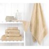 6 Piece Towel Set, 100% Cotton Soft Absorbent Turkish Towels for Bathroom, 2 Bath Towels 2 Hand Towels 2 Washcloths, Beige Towe