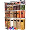 24 Pack Airtight Food Storage Containers with Lids or Kitchen Pantry Organization and storage, BPA Free, Plastic Canister Set