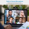 FHD 1080P USB Webcam w/ Microphone Privacy Cover Rotatable Clip Streaming USB Camera Plug And Play