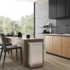 18 Gallon Wings Open Kitchen Trash Can with Lid and Odor Filter, Dog Proof Lid Lock 68 Liter Slim Stainless Steel Garbage