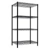 4 Tier Steel Wire Shelf Freestanding, Black