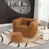 Soft Bean Bag Chair with High Resilient Foam(Chips)for living room and bedroom,Comfortable Square Lazy Sofa with Footstool, Cover for Adults to Gaming