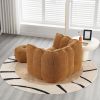 Soft Bean Bag Chair with High Resilient Foam(Chips)for living room and bedroom,Comfortable Square Lazy Sofa with Footstool, Cover for Adults to Gaming
