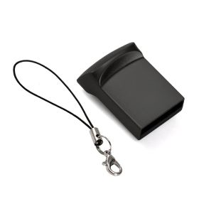Super Mini Metal USB Flash Drives 64GB Creative Business Gifts Memory Stick Black Pen Drive Silver Storage Devices (Capacity: 64GB, Color: Black)